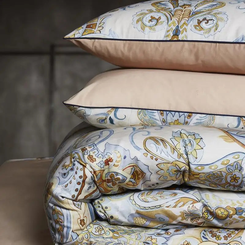 DecorBites™ Luxury Egyptian Cotton Bedding Set - Flamingo Leaf