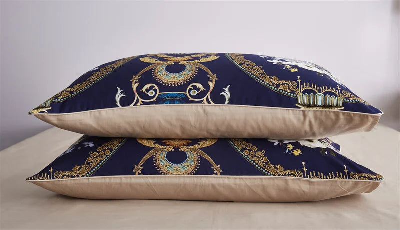 DecorBites™ Luxury Egyptian Cotton Bedding Set: Flamingo Leaf