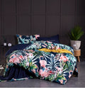 DecorBites™ Luxury Egyptian Cotton Bedding Set - Flamingo Leaf Pattern