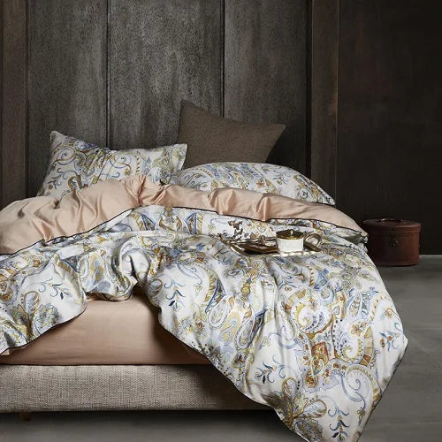 DecorBites™ Luxury Egyptian Cotton Bedding Set - Flamingo Leaf Theme