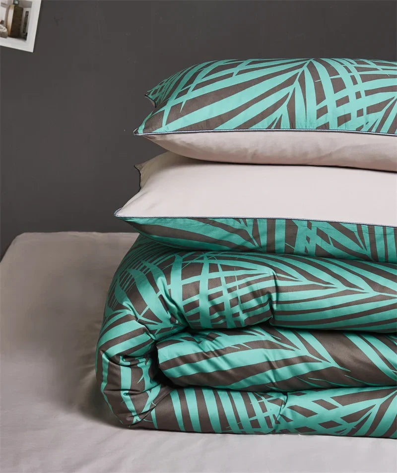 DecorBites™ Luxury Egyptian Cotton Bedding Set with Flamingo Leaf Pattern