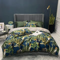 DecorBites™ Luxury Flamingo Leaf Bedding Set Queen King Size