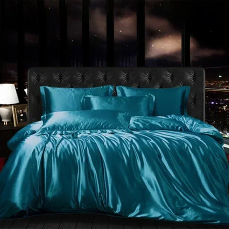 DecorBites™ Luxury Mulberry Silk Bedding Set - Queen/King Size
