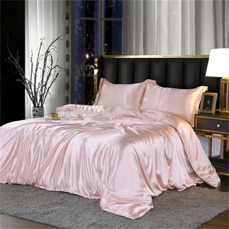 DecorBites™ Luxury Mulberry Silk Bedding Set with Sheets