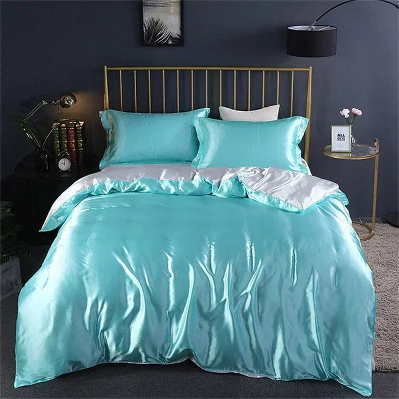 DecorBites™ Luxury Natural Mulberry Silk Bedding Set