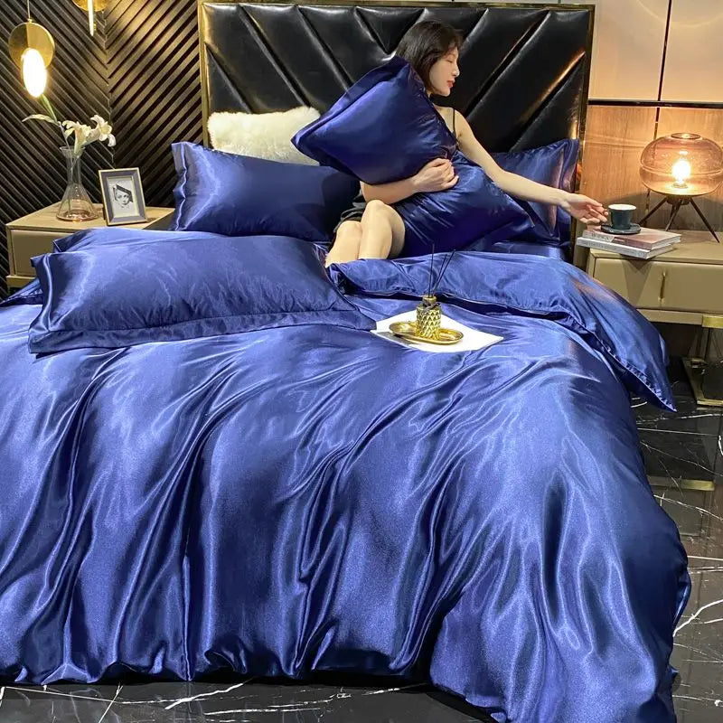 DecorBites™ Luxury Silk Bedding Set - King Size