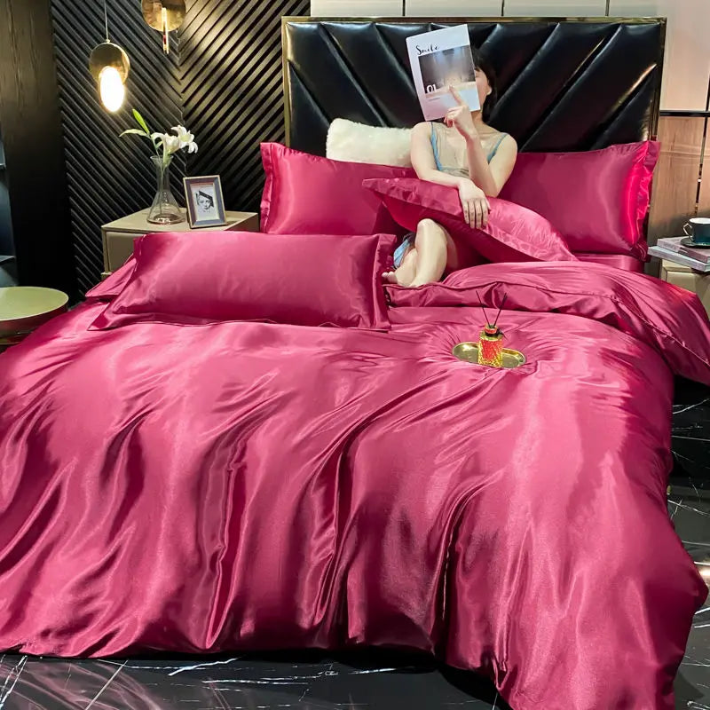 DecorBites™ Luxury Silk Bedding Set - King Size
