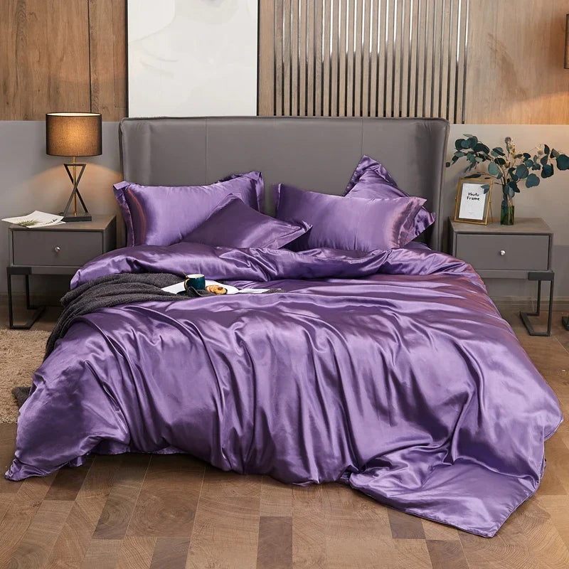 DecorBites™ Luxury Solid Color Bedding Set - Twin/King/Queen