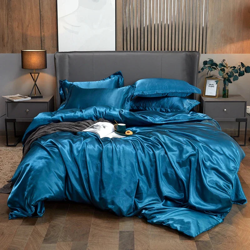 DecorBites™ Luxury Solid Color Bedding Set - Twin/King/Queen