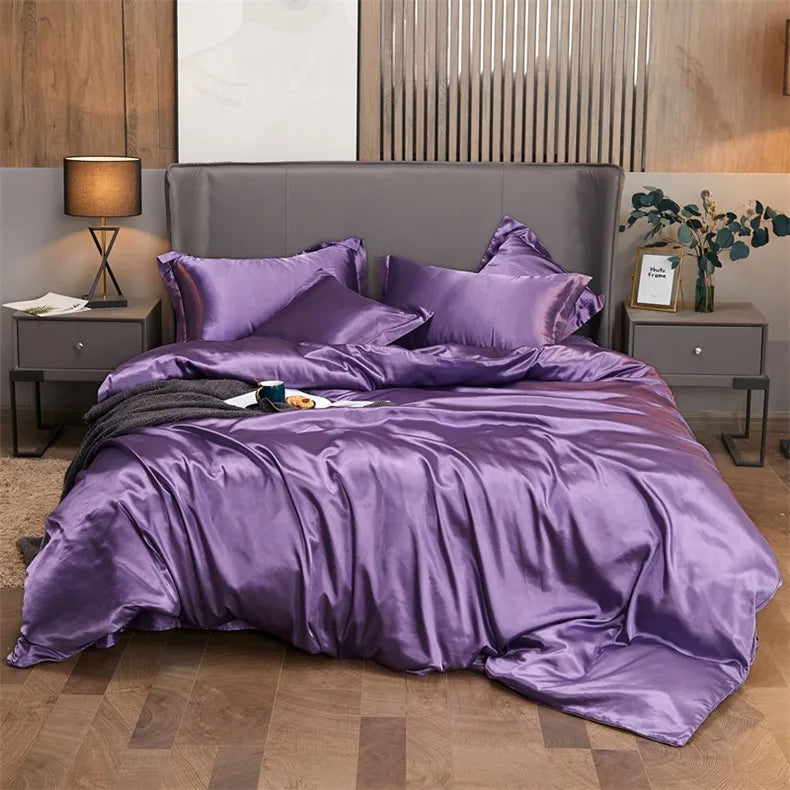 DecorBites™ Luxury Solid Color Bedding Set - Twin/Queen/King