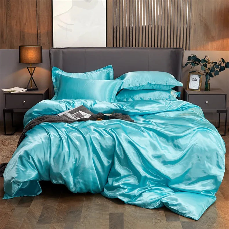 DecorBites™ Luxury Solid Color Bedding Set: Twin, Queen, King