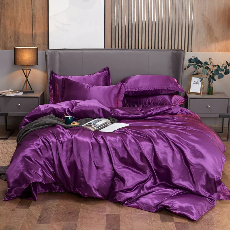 DecorBites™ Luxury Solid Color Bedding Set - Twin, Queen, King