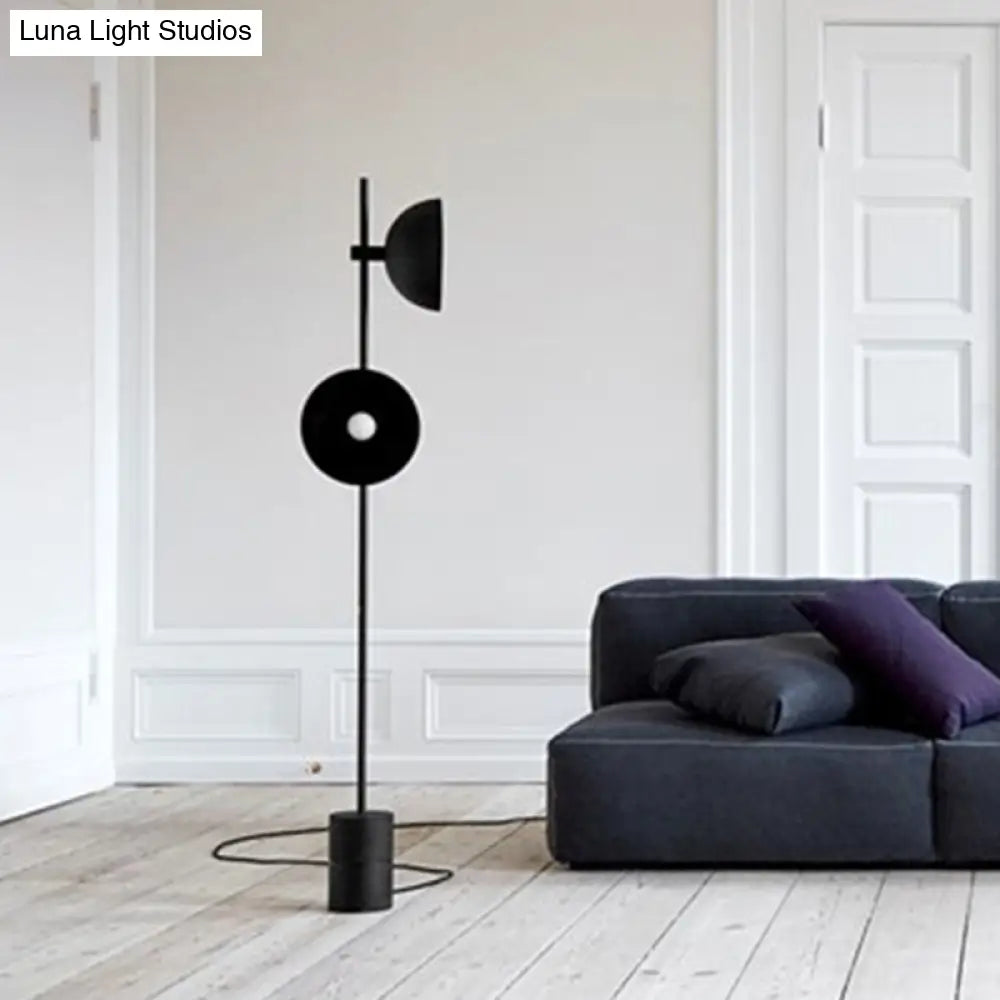 DecorBites™ Marble LED Floor Light with Funnel Shade for Modern Living Rooms