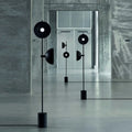DecorBites™ Marble LED Floor Light with Funnel Shade for Modern Living Rooms