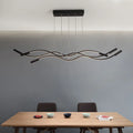 DecorBites™ Metal Artistic LED Pendant Light for Dining Room Island with Twisted Lines