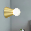 DecorBites™ Metal Conical Sconce Wall Light - Modern Golden Wall Lamp with Frosted Glass Shade