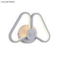 DecorBites™ Metal Double Triangles Sconce Light - Simplicity White/Black LED Wall Lighting in White/Warm Light