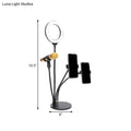 DecorBites™ Metal LED Circle Mirror with USB Port and Flash Lighting