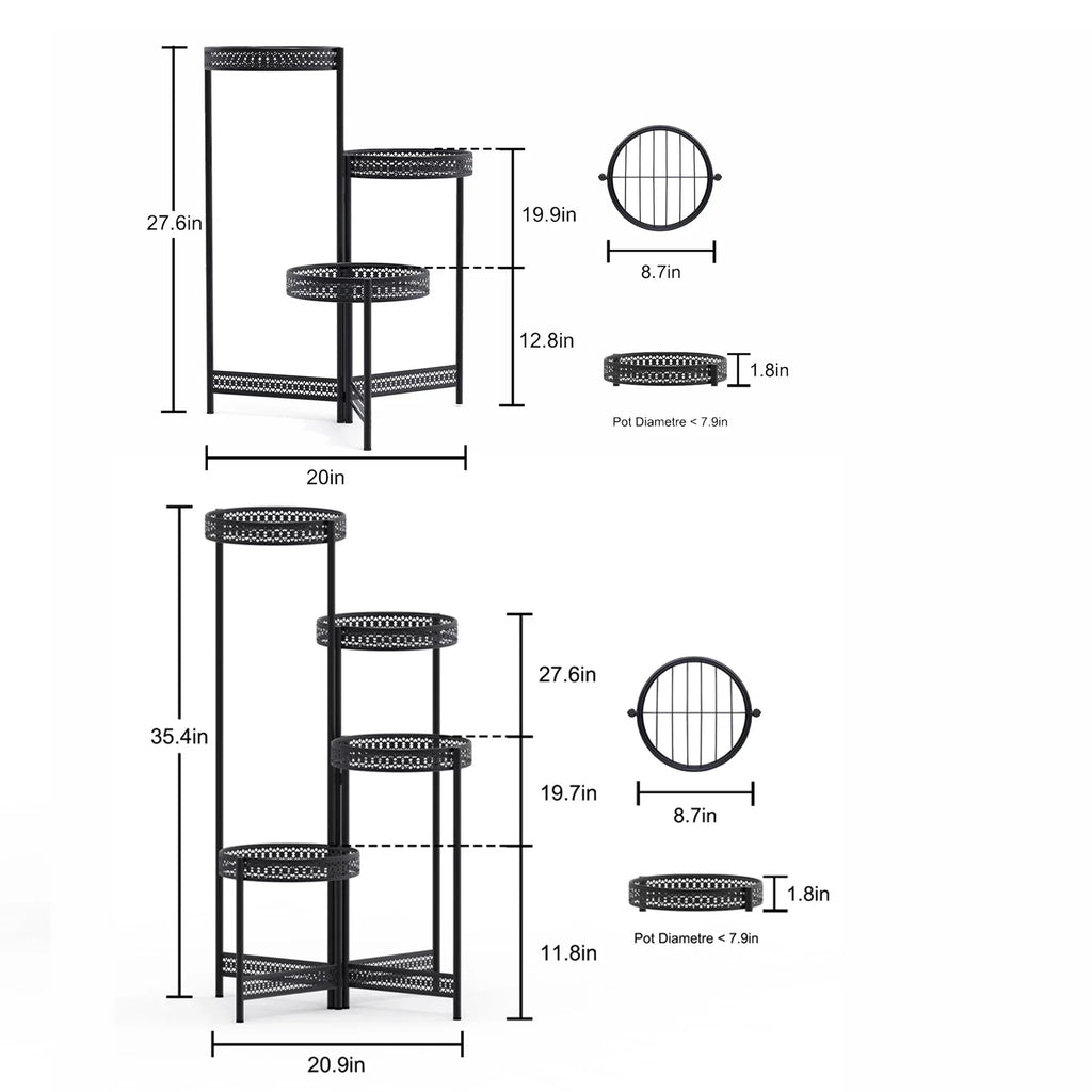 DecorBites™ Metal Plant Stand for Indoor and Outdoor