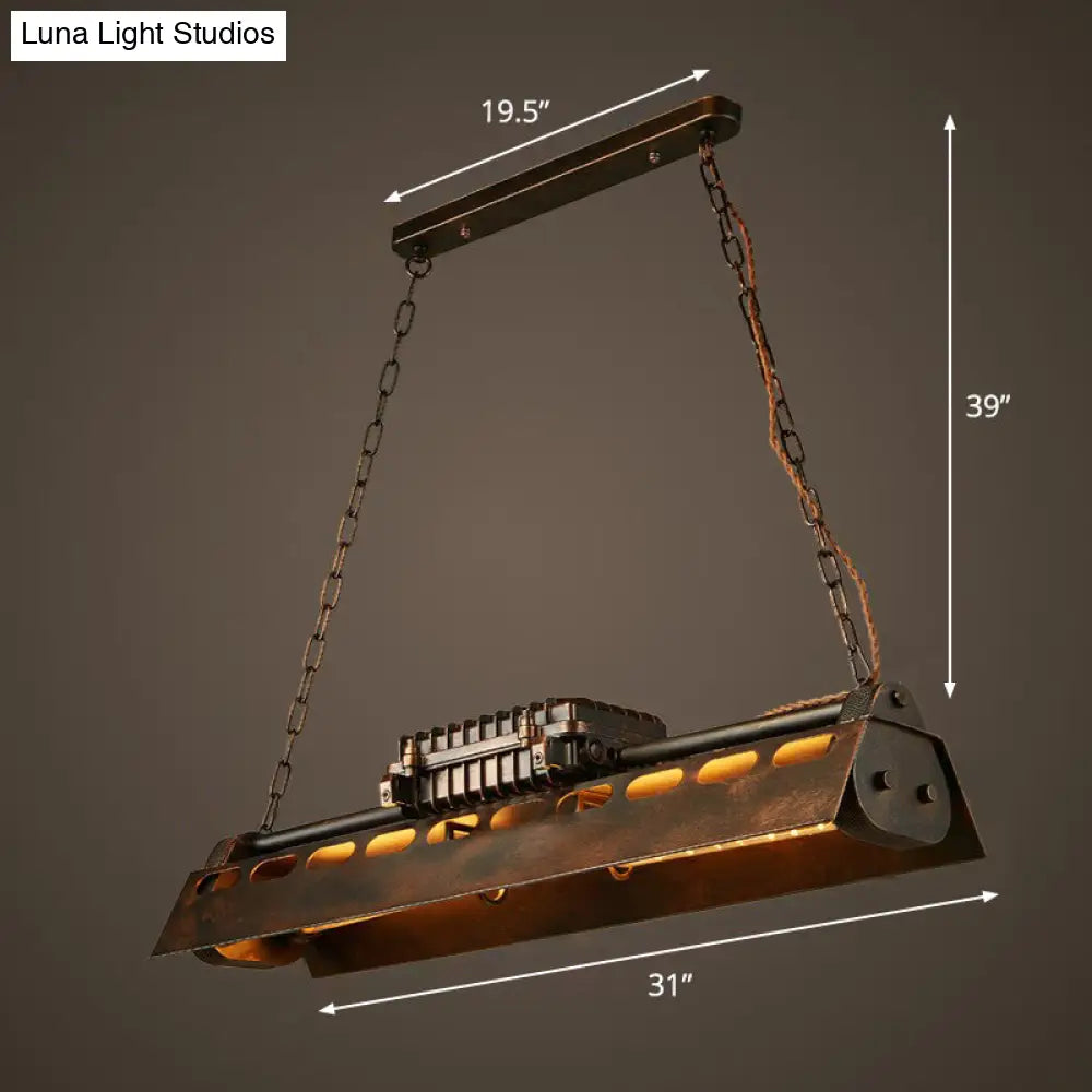 DecorBites™ Metal Shade 4-Light Prism Island Pendant for Restaurant Decor