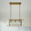 DecorBites™ Mid Century Gold Translucent Glass Pendant Light - 3 Head Suspended Fixture