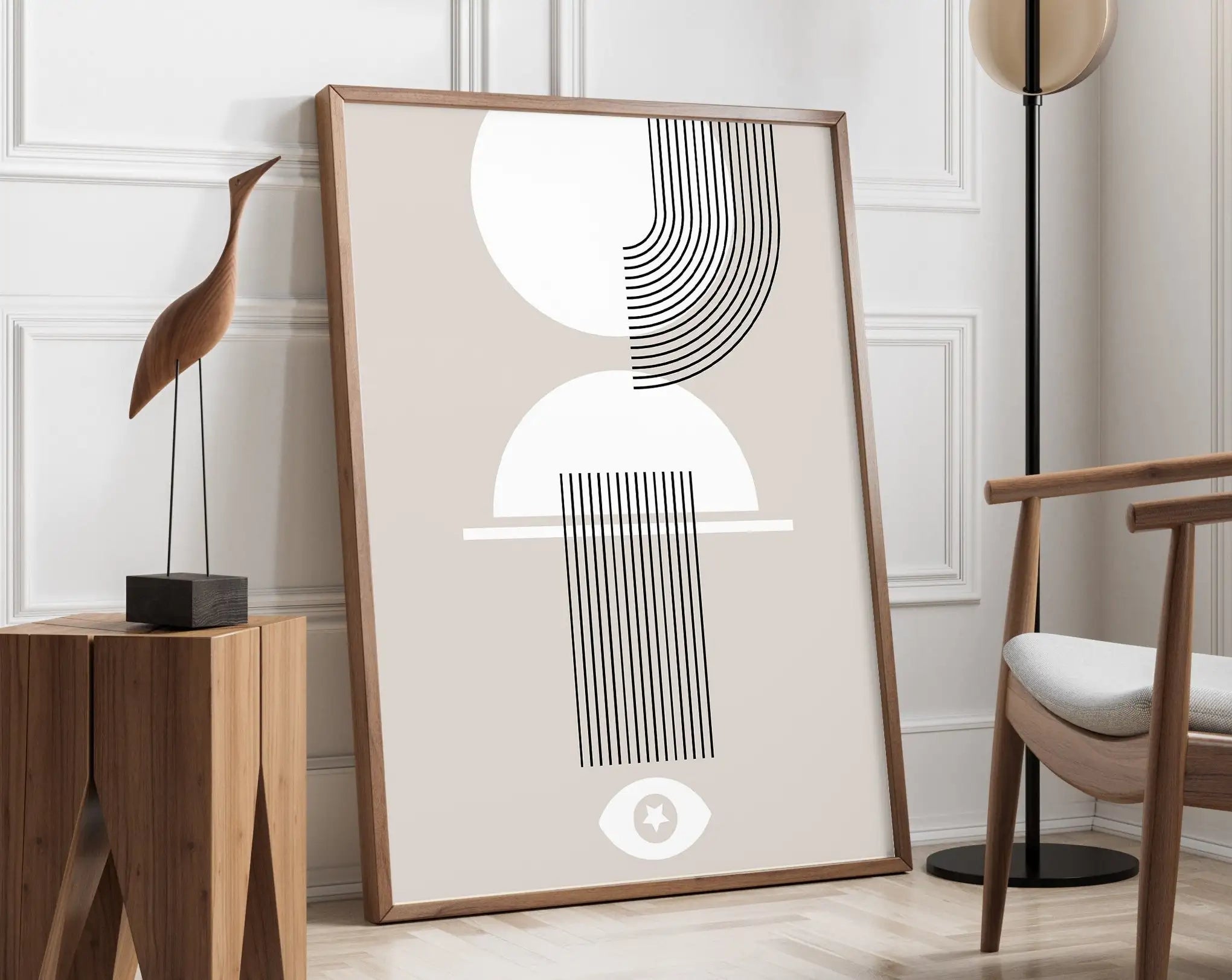 DecorBites™ Mid Century Modern Geometric Canvas Wall Art