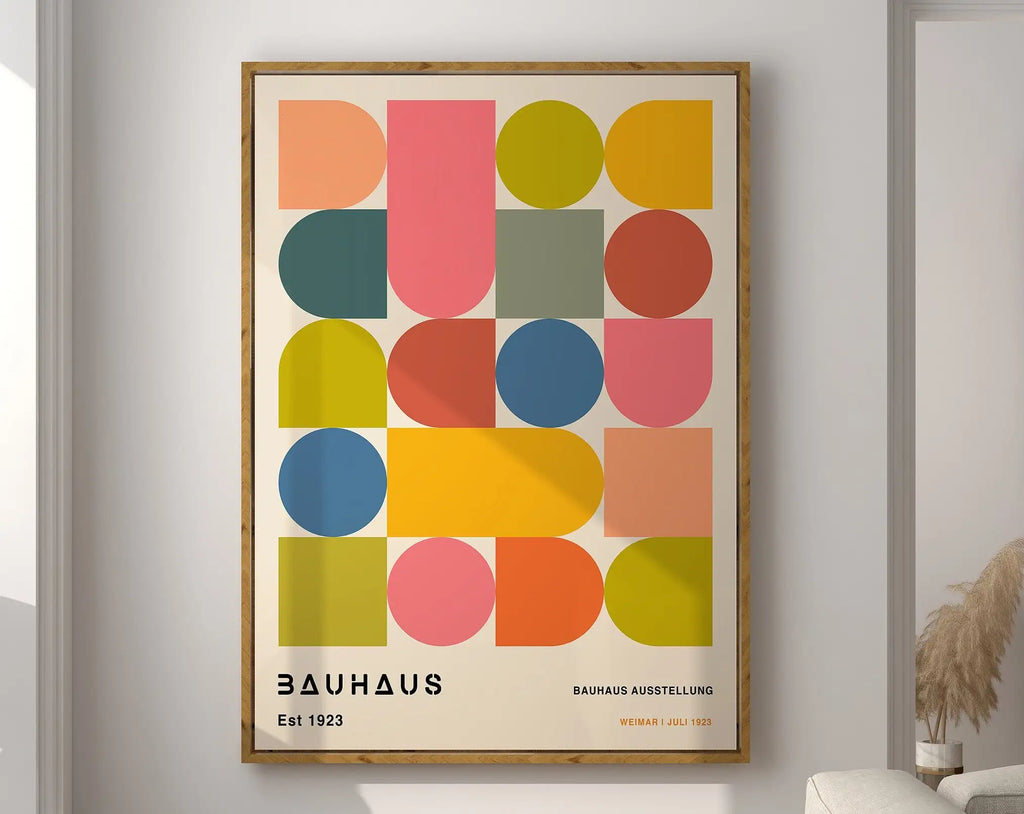 DecorBites™ Mid Century Modern Geometric Canvas Wall Art