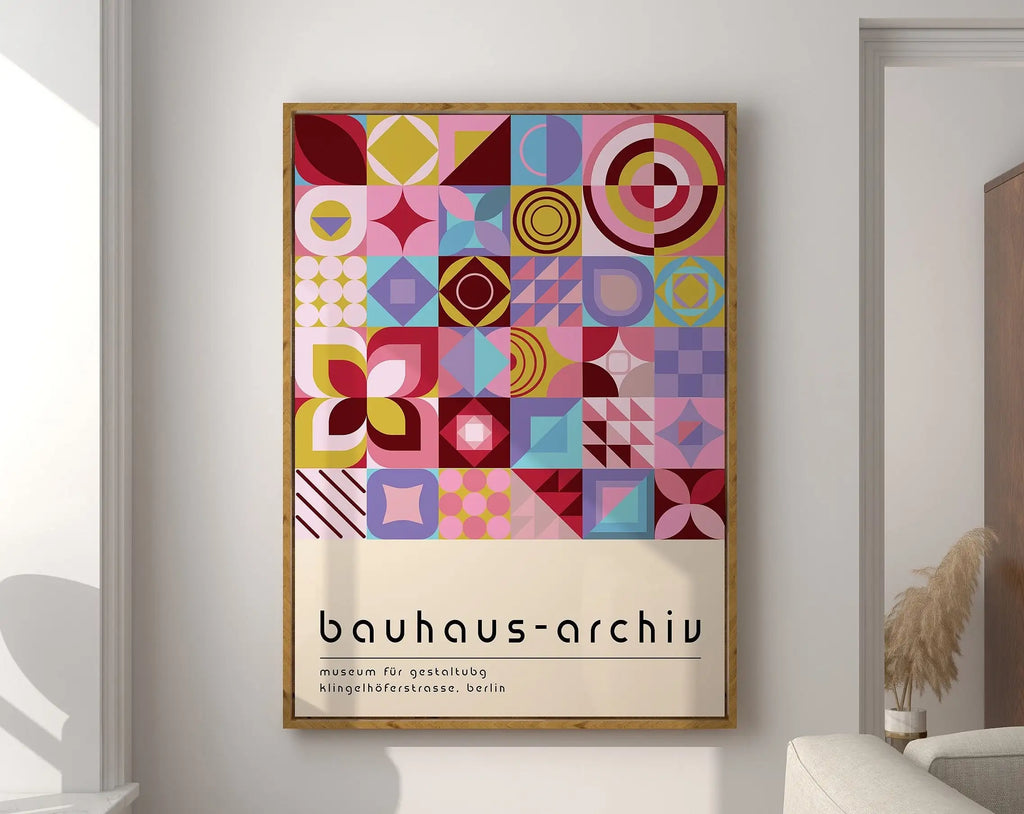 DecorBites™ Mid Century Modern Geometric Canvas Wall Art