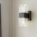 DecorBites™ Mini Oblong Sconce Light - Simple Acrylic 1/2-Light LED Wall Mount in Black