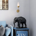 DecorBites™ Mini Wall Sconce Light with Crystal Leaf Design - Modern Metallic Gold Finish - Ideal for Bedroom Illumination