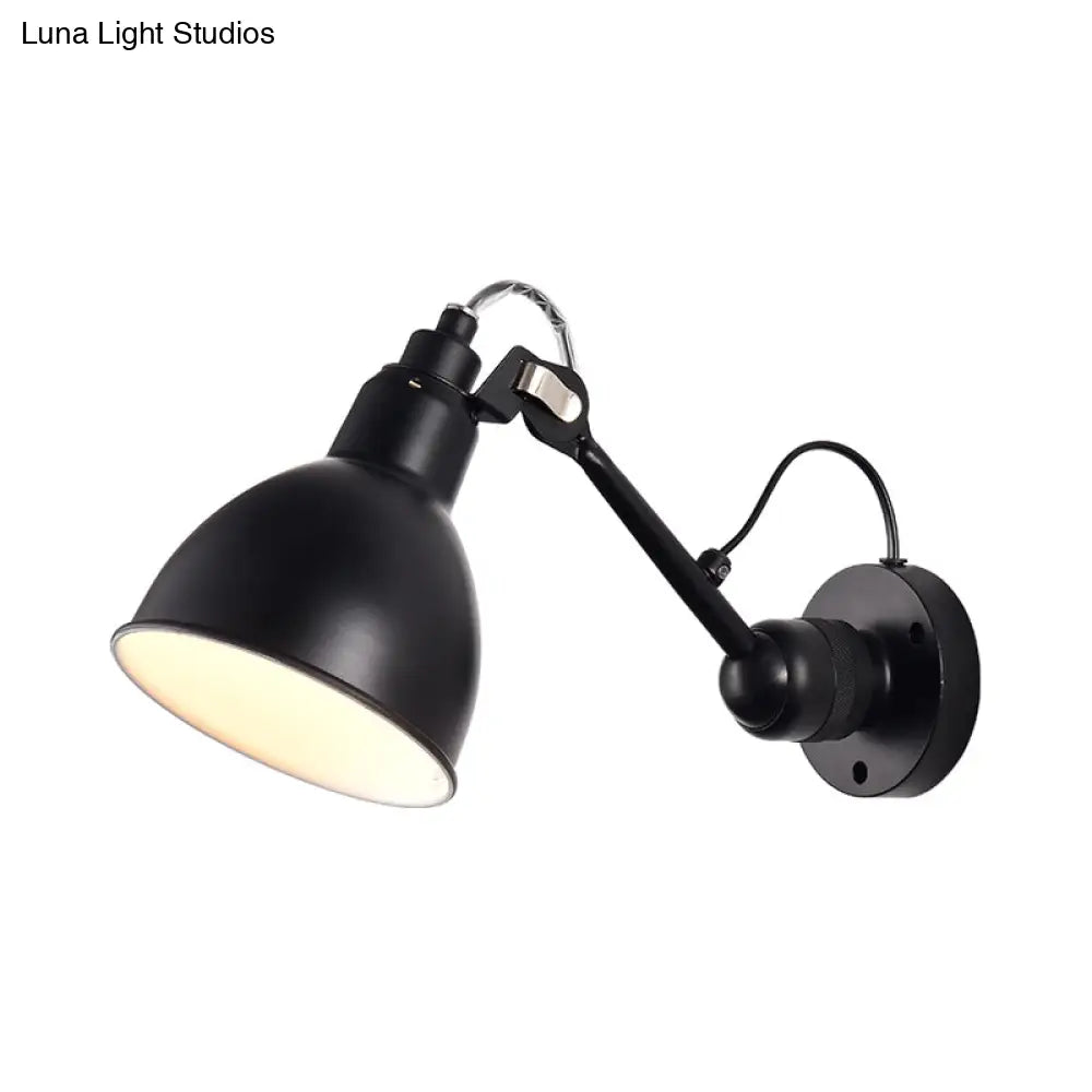 DecorBites™ Minimalist 1-Head Wall Lamp with Metal Shade - Black/White Sconce Lighting for Living Room