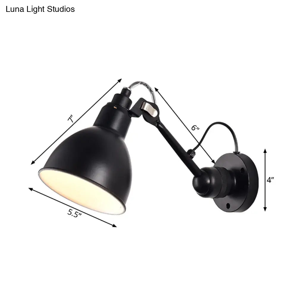 DecorBites™ Minimalist 1-Head Wall Lamp with Metal Shade - Black/White Sconce Lighting for Living Room