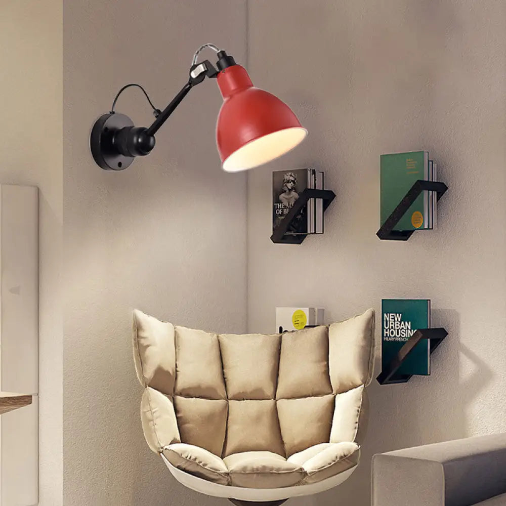 DecorBites™ Minimalist 1-Head Wall Lamp with Metal Shade - Black/White Sconce Lighting for Living Room