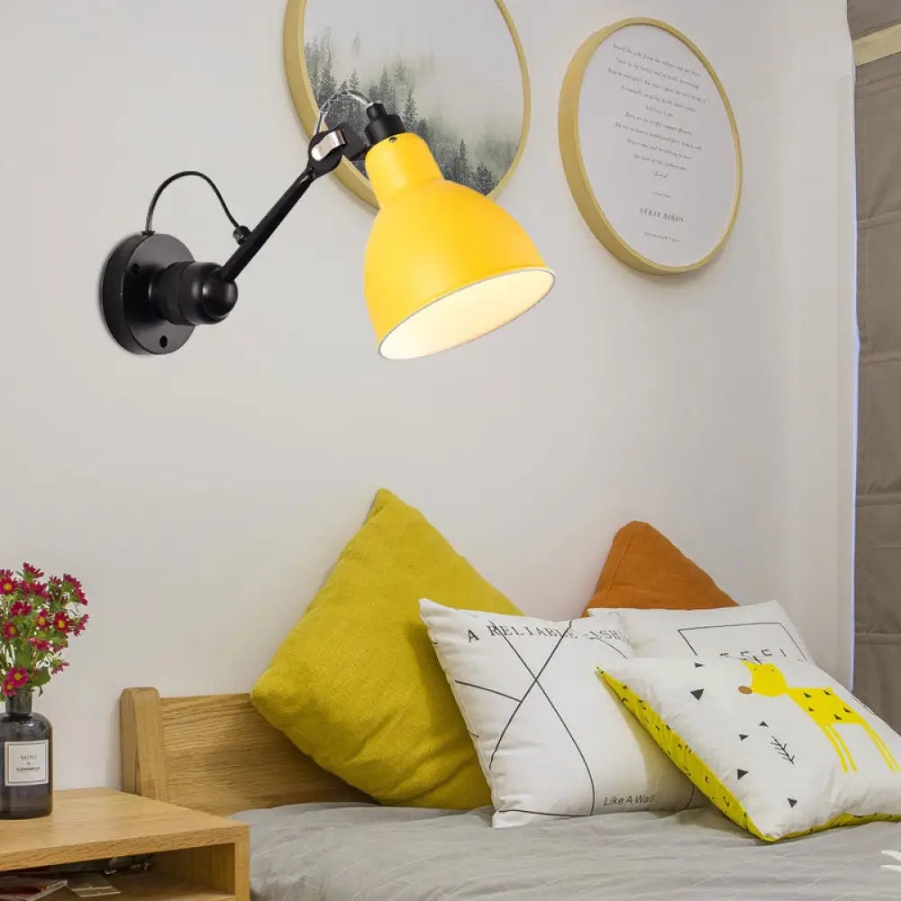 DecorBites™ Minimalist 1-Head Wall Lamp with Metal Shade - Black/White Sconce Lighting for Living Room