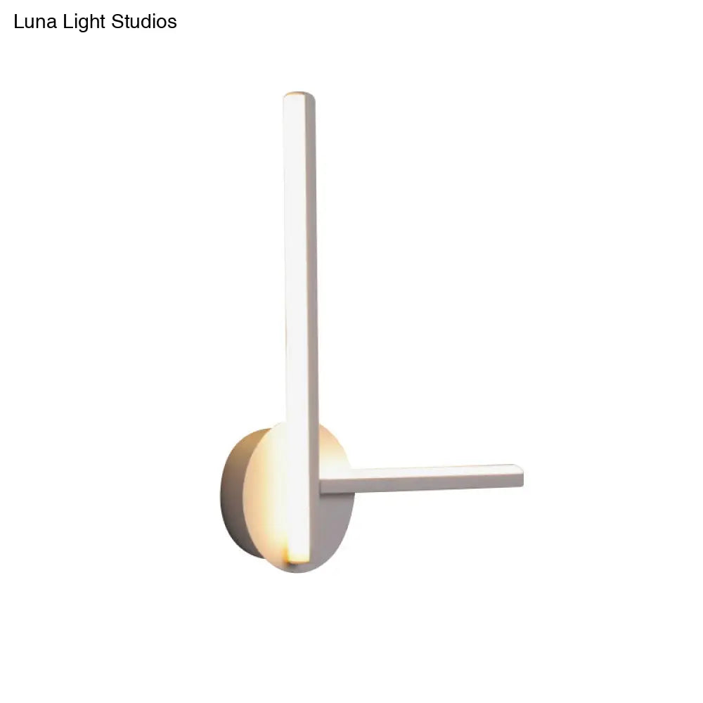 DecorBites™ Minimalist Acrylic Cross LED Wall Sconce in Black/White for Bedside Lighting - Warm/White Ambiance