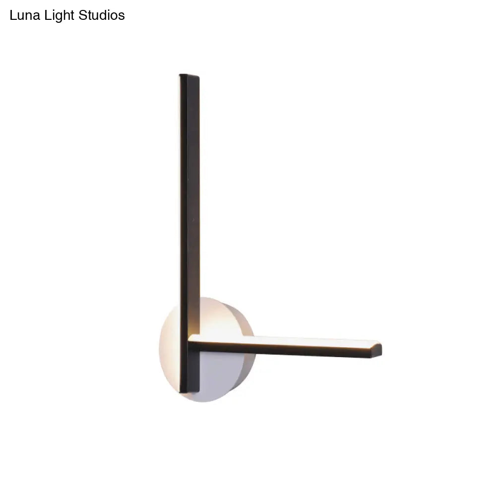 DecorBites™ Minimalist Acrylic Cross LED Wall Sconce in Black/White for Bedside Lighting - Warm/White Ambiance