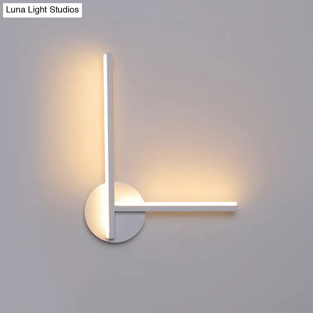 DecorBites™ Minimalist Acrylic Cross LED Wall Sconce in Black/White for Bedside Lighting - Warm/White Ambiance