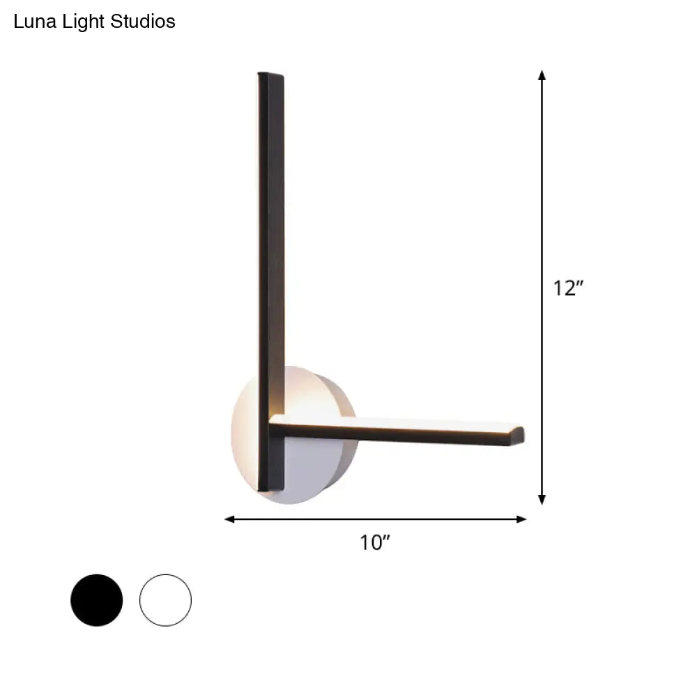 DecorBites™ Minimalist Acrylic Cross LED Wall Sconce in Black/White for Bedside Lighting - Warm/White Ambiance