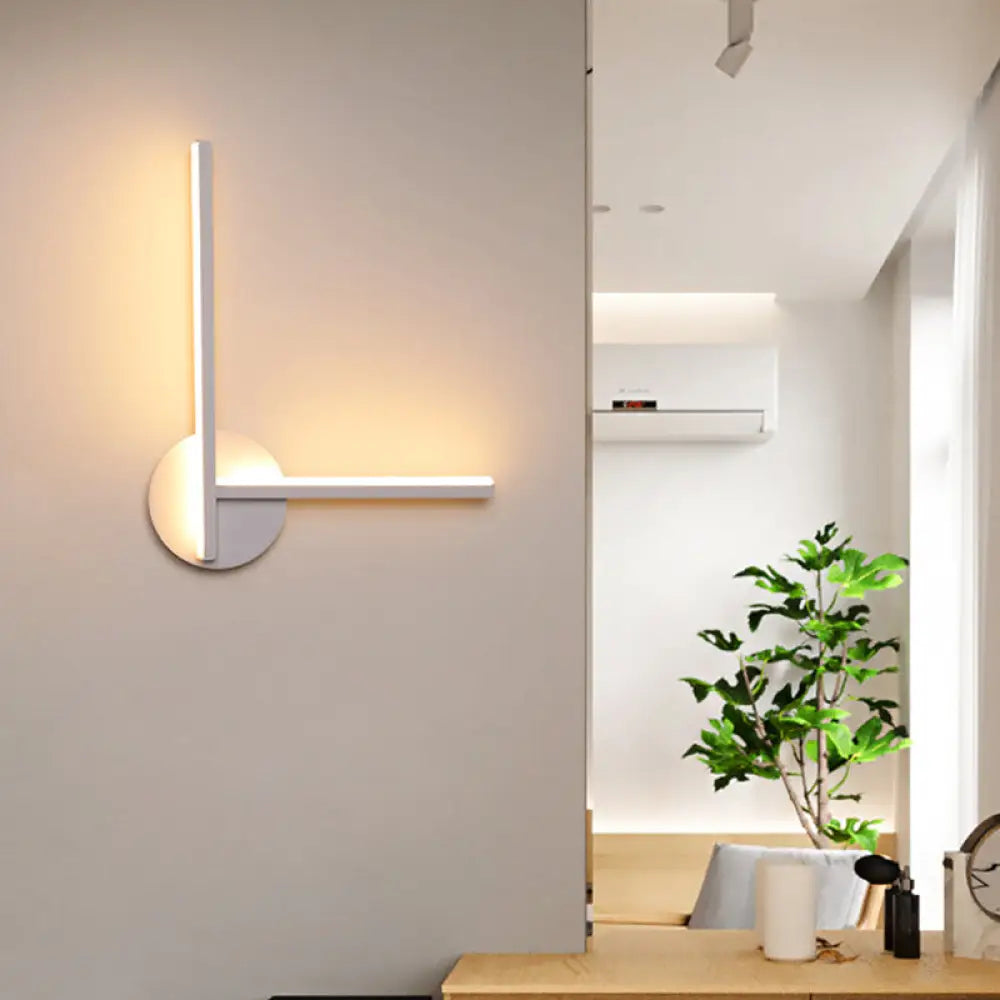 DecorBites™ Minimalist Acrylic Cross LED Wall Sconce in Black/White for Bedside Lighting - Warm/White Ambiance