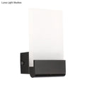 DecorBites™ Minimalist Acrylic Rectangle Wall Mount LED Sconce Lamp - Bedside Light with Warm/White Glow