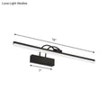 DecorBites™ Minimalist Acrylic Vanity Lighting Fixture - 16"/20" Modern LED Wall Mount Light in Black for Bathroom with Warm/White Light