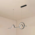 DecorBites™ Minimalist Aluminum LED Dining Room Pendant Lamp – Curve Art Island Lighting