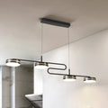 DecorBites™ Minimalist Black Round Pendant Light - 4-Bulb Metallic Chandelier Fixture, Warm/White Lighting