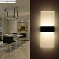 DecorBites™ Minimalist Black/White Rectangular LED Sconce Light - Thinnest Wall Mounted Lamp in Warm/White Light - 11.5"/16" W