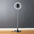 DecorBites™ Minimalist Circular Metal USB Vanity Lamp with LED Fill Light for Mobile Phone Holder - Black/White/Pink