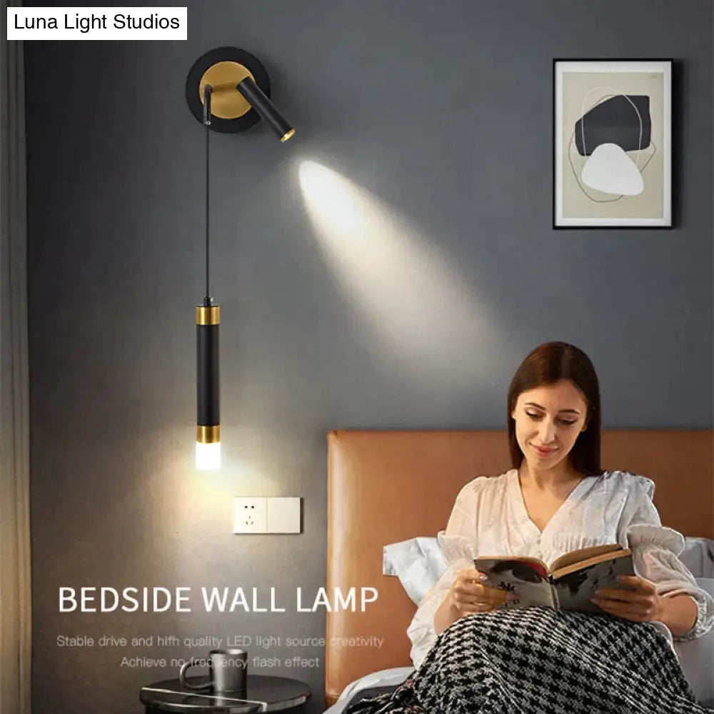 DecorBites™ Minimalist Creative Luxury  Bedroom bedside wall lamp with spotlight