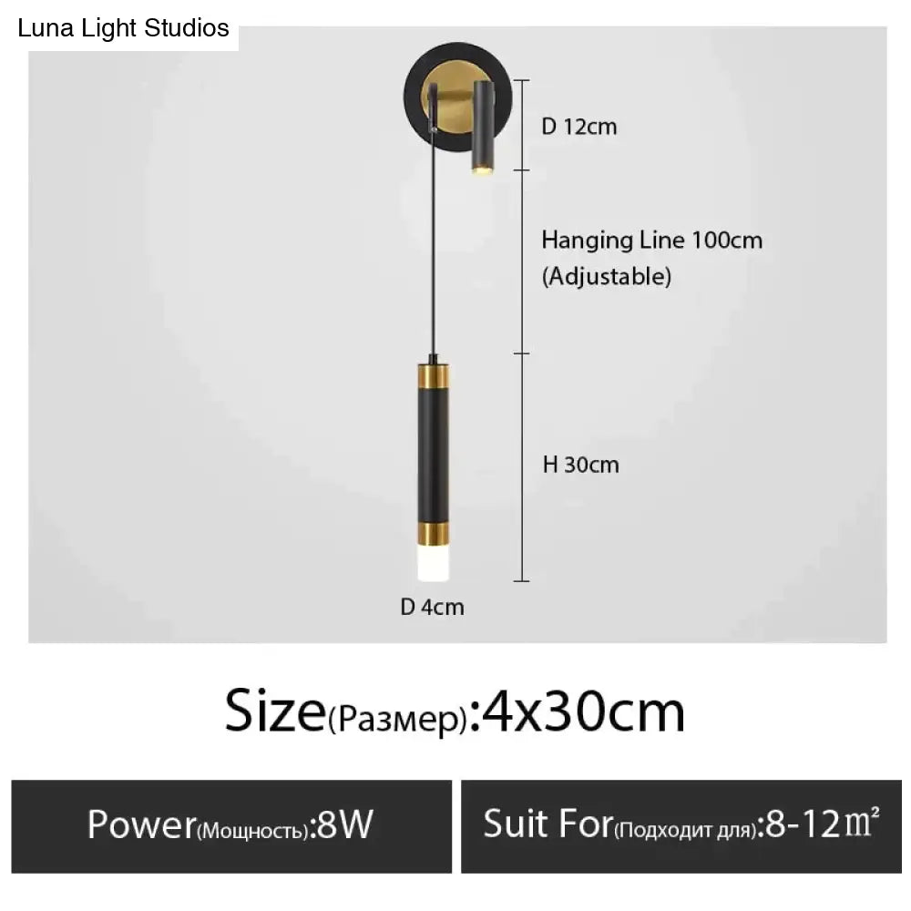 DecorBites™ Minimalist Creative Luxury  Bedroom bedside wall lamp with spotlight