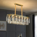 DecorBites™ Minimalist Crystal Leaf Pendant Light - Elegant Chandelier for Bedroom