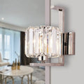 DecorBites™ Minimalist Crystal Wall Lamp with Chrome Backplate & 1 Light