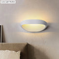 DecorBites™ Minimalist Geometric Wall Sconce with LED Warm/White Light in White/Black Metal